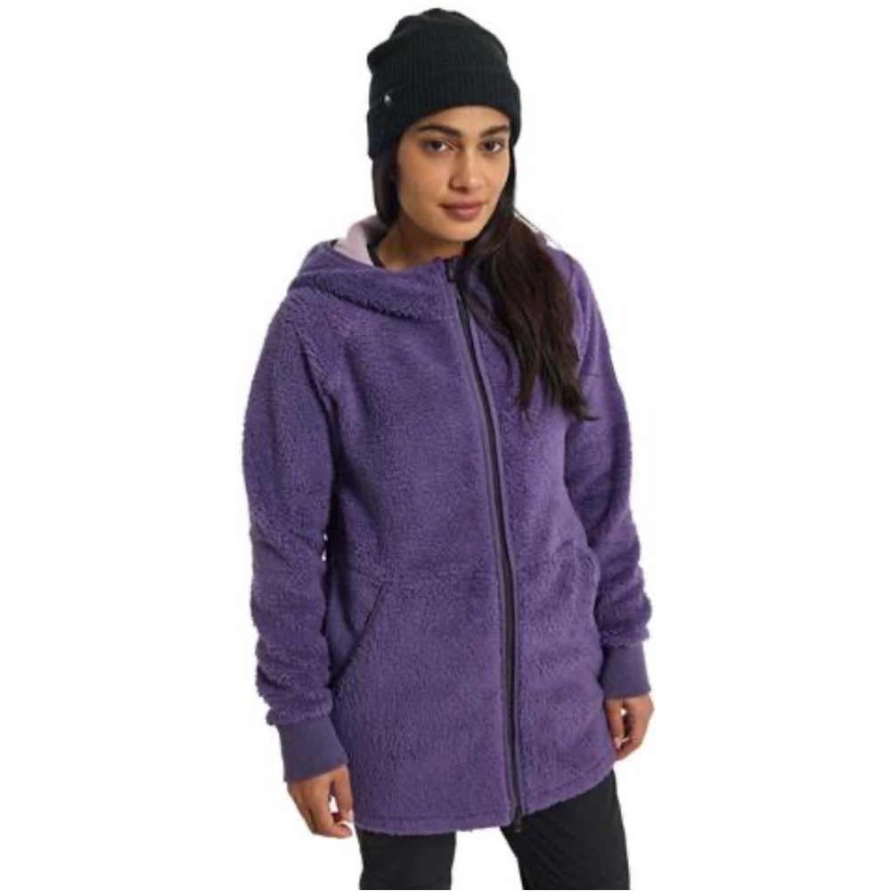 Burton Purple Minxy Full-Zip Fleece Sherpa Hoodie size Medium